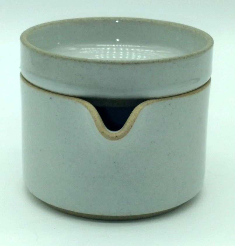 Jarra de leche gris brillante Hasami porcelana Japón con tapa Foto 3 de 4
