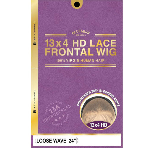 Sensationnel 100% Virgin Human Hair 13a Hd Lace Frontal Wig - Loose Wave 24" - Picture 5 of 7