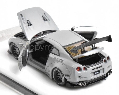 OT 1:64 Scale Gray GTR R35 LBWK Widebody Sports Model Diecast Metal Car - Picture 4 of 4