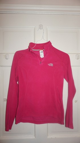 The North Face Womens Pink Long Sleeve Quarter Zip Pullover Sweatshirt Size XS - Picture 1 of 6