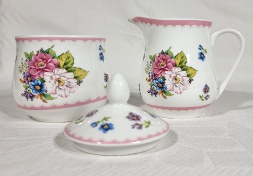 Ashdene Australia Fine Bone China Teapot Infuser Creamer & Sugar C Chun Design - Picture 15 of 19