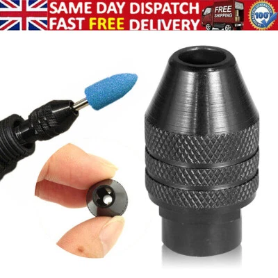 QNGENET 0.4-3.2mm Multi Chuck Quick Change Adapter Drill Bit Fit Dremel Rotary Tool Kits