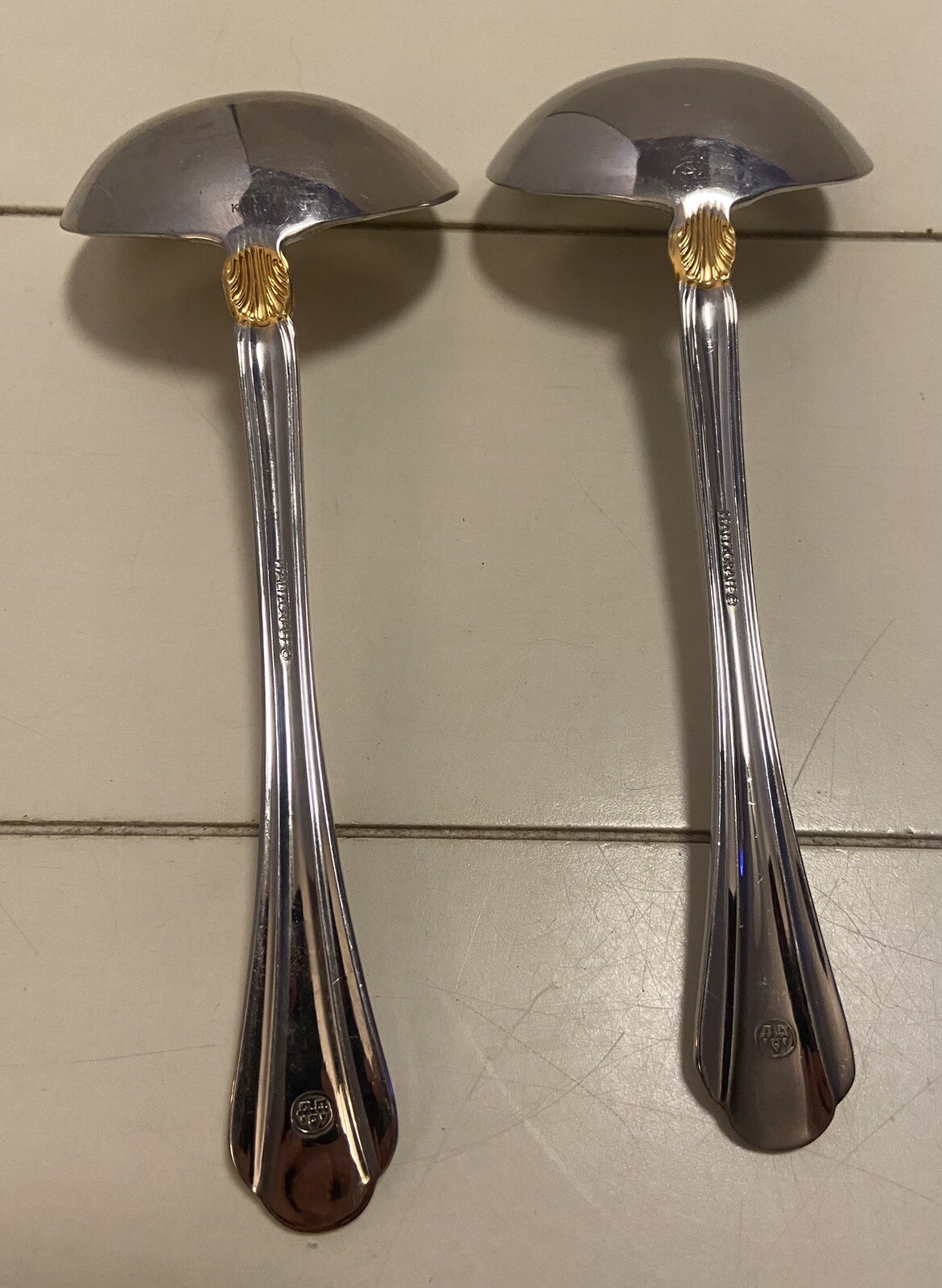 Pfaltzgraff Golden Artesia Flatware and 2 Gravy Sauce Ladles eBay
