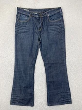 Buffalo Jeans Men's Mid Rise Boot Cut Cotton Denim Dark Blue 36W x 28L