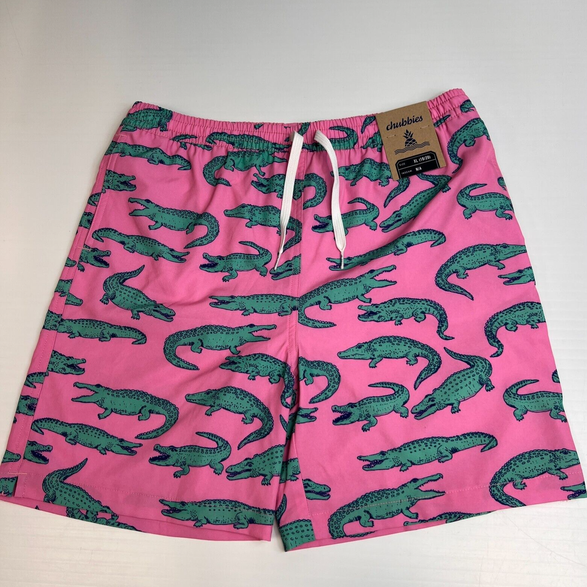 Chubbies Swim Trunk Boy Extra Large Youth Glades Alligator 30x6