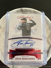 2021 Panini Flawless Flawless Signatures Ruby 4/15 Felix Hernandez #FS-FH Auto