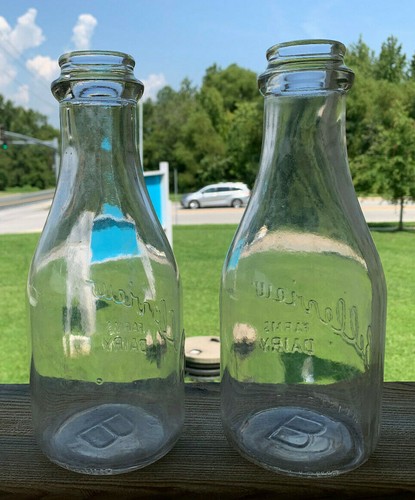 Vtg Belleview Farms Dairy Milk Bottle Lot of 2 Quarts - 第 3/19 張圖片