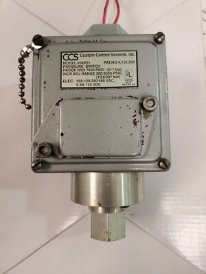 #ad pressure switch CCS 604P21 Custom Control Sensors inc. Used $125.00
