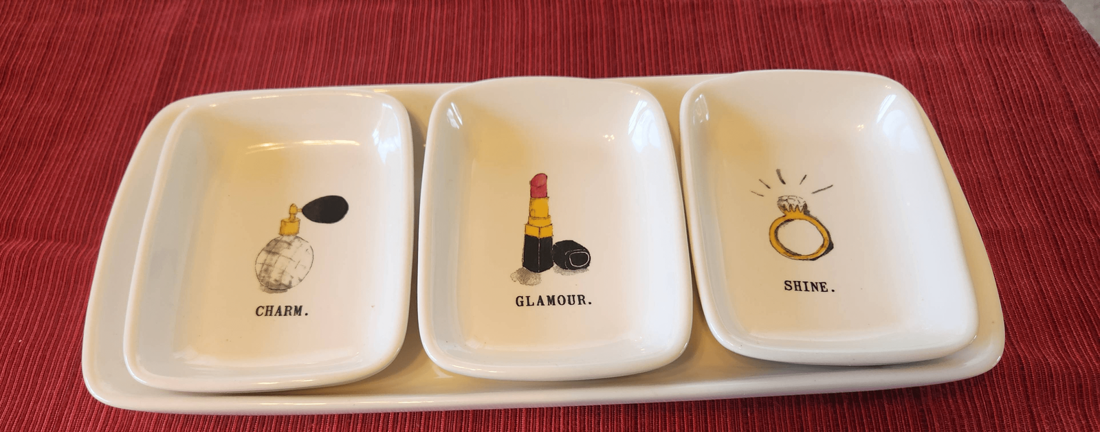 Rae Dunn makeup vanity set