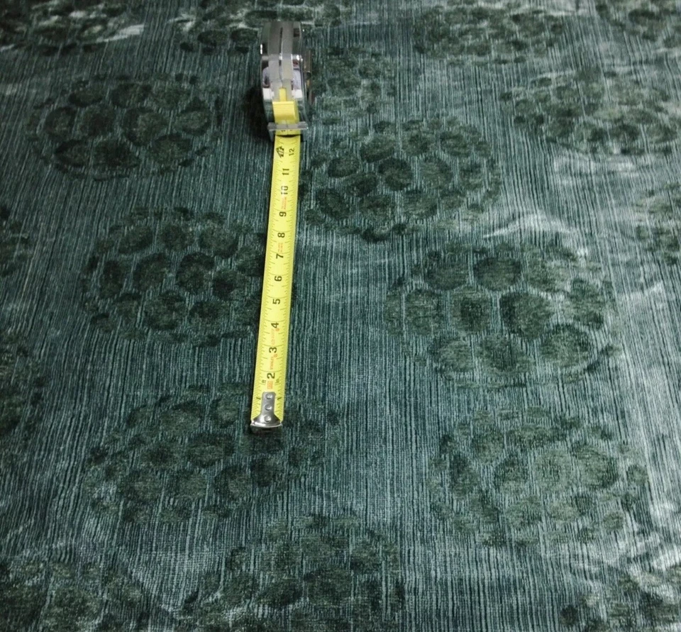 DONGHIA TORTOISE SHELL POND BLUE GREEN VELVET EXCLUSIVE UPHOL FABRIC 1.3 YD 52"W - Image 3 of 4