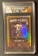 Justin Herbert 2020 Legacy Bronze Under The Lights #/100 Rookie RC HGA 9 Mint