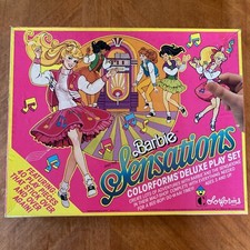 Rare Vintage Barbie Sensations Colorforms Deluxe Play Set 1988