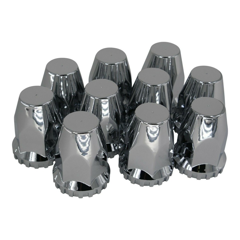 33mm Lug Nut Covers Chrome Screw On Semi Truck Peterbilt Kenworth Pack of 20 eBay