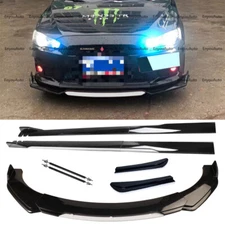 Front Bumper Lip Side Skirt Rear Bumper Lip Strut Rods For Mitsubishi White