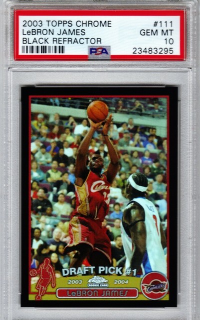 lebron james topps chrome rookie