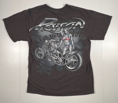 Poisen Talk Dirty To Me Concert T Shirt Mens M Black Graphic Rock Chopper