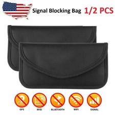 1/2pc Faraday Bag Cell Phone Wallet Blocker RFID Signal Blocking Shielding Pouch