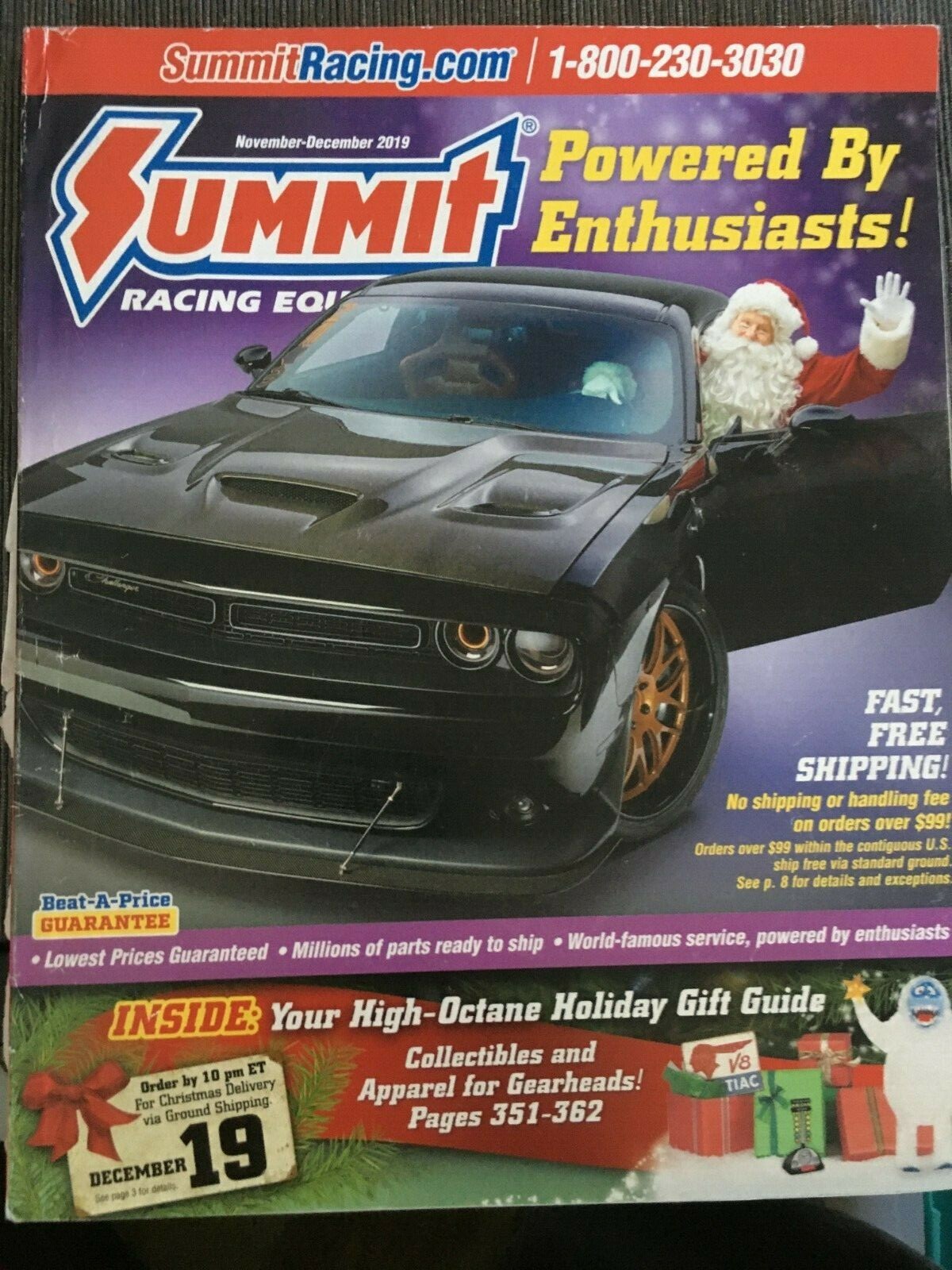 Summit Racing Equipment November December 2019 Catalog Santa Challenger