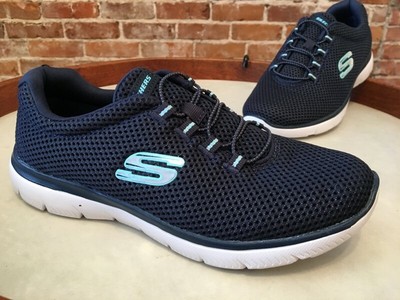 skechers mesh bungee slip on