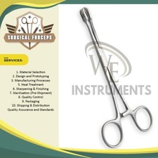 Lahey Traction Forceps - 3x3 Prongs, 16cm for Safe Cutting of Delicate Tissue