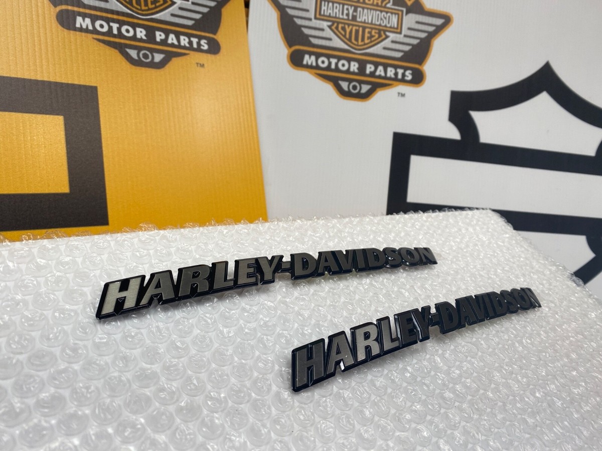 OEM Harley CVO Satin Grey Fuel Tank Emblems Set 08-23 Touring