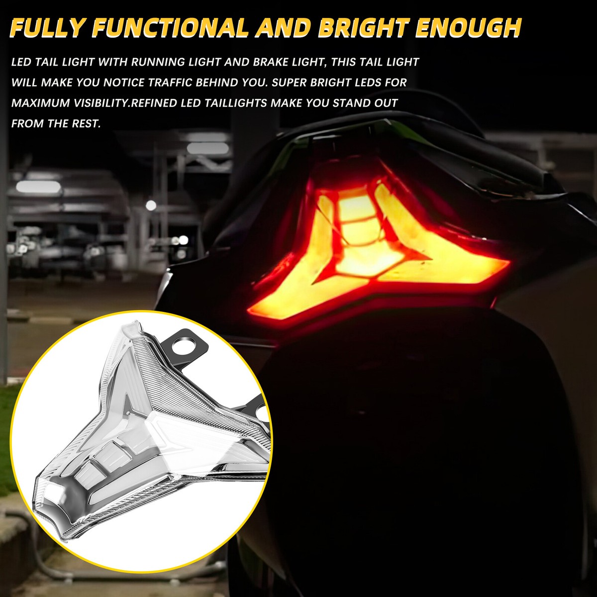 シュラウド Integrated LED Tail Light Turn Signal For 19-23 KAWASAKI