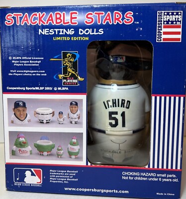 2003 Ichiro Suzuki Coopersburg Stackable Stars Nesting Dolls