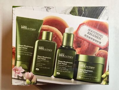 Dr. Andrew WEIL for Origins Mega Mushroom Skin Relief 4 piece set SEALED in Box