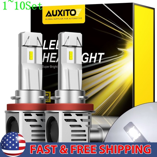 H11 H8 LED Headlight Super Bulb Bright 6500K White 30000LM HIGH/LOW BEAM 1-10Set