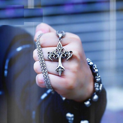 Gothic Cross Pendant Necklace Stylish 