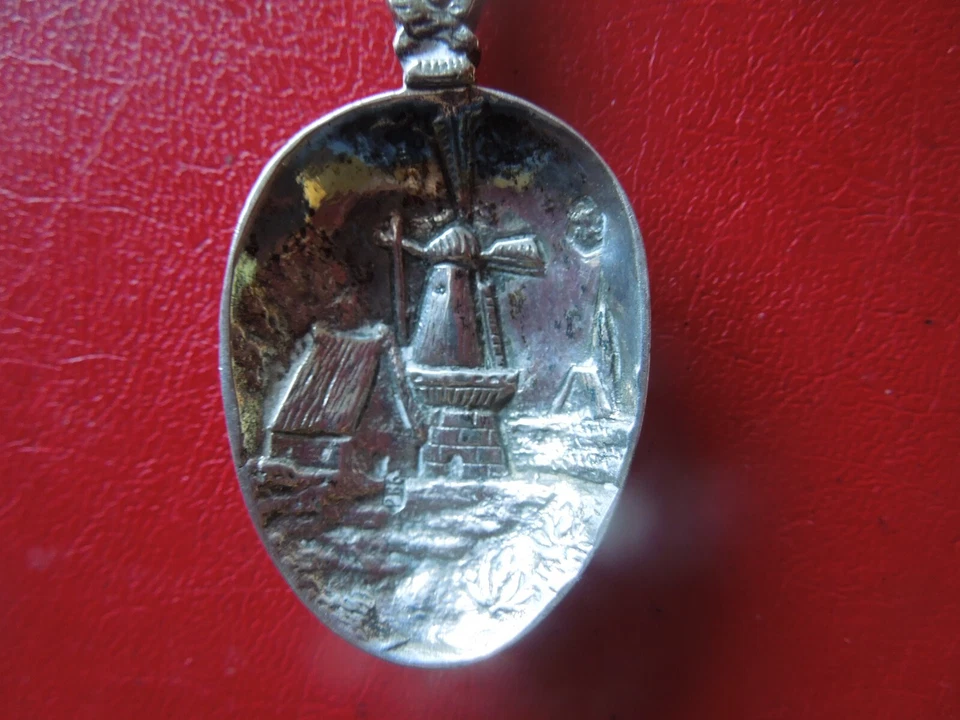 J6422 Antigua CUCHARA HOLANDESA KAMPEN SÓLIDA PLATA 833 PESO 19,2 GR VER DESCRIPCIÓN Foto 2 de 4