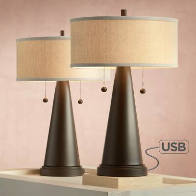 Mid Century Modern Table Lamps Set Of 2 Usb Bronze For Living Room Bedroom Mid Century Modern Table Lamps Set Of 2, Best Mid Century Table Lamps