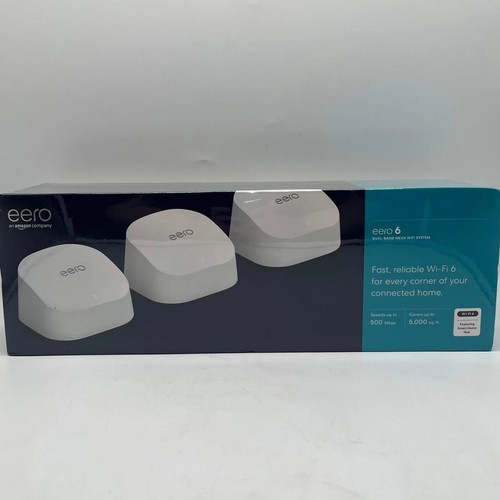 New EERO 6 Dual Band M110311 Dual-Band Mesh WIFI System 1 Router 2 Extenders