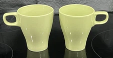 2 Vintage IKEA FÄRGRIK Lime Green Coffee Mug Cup Stackable 8 oz Retired