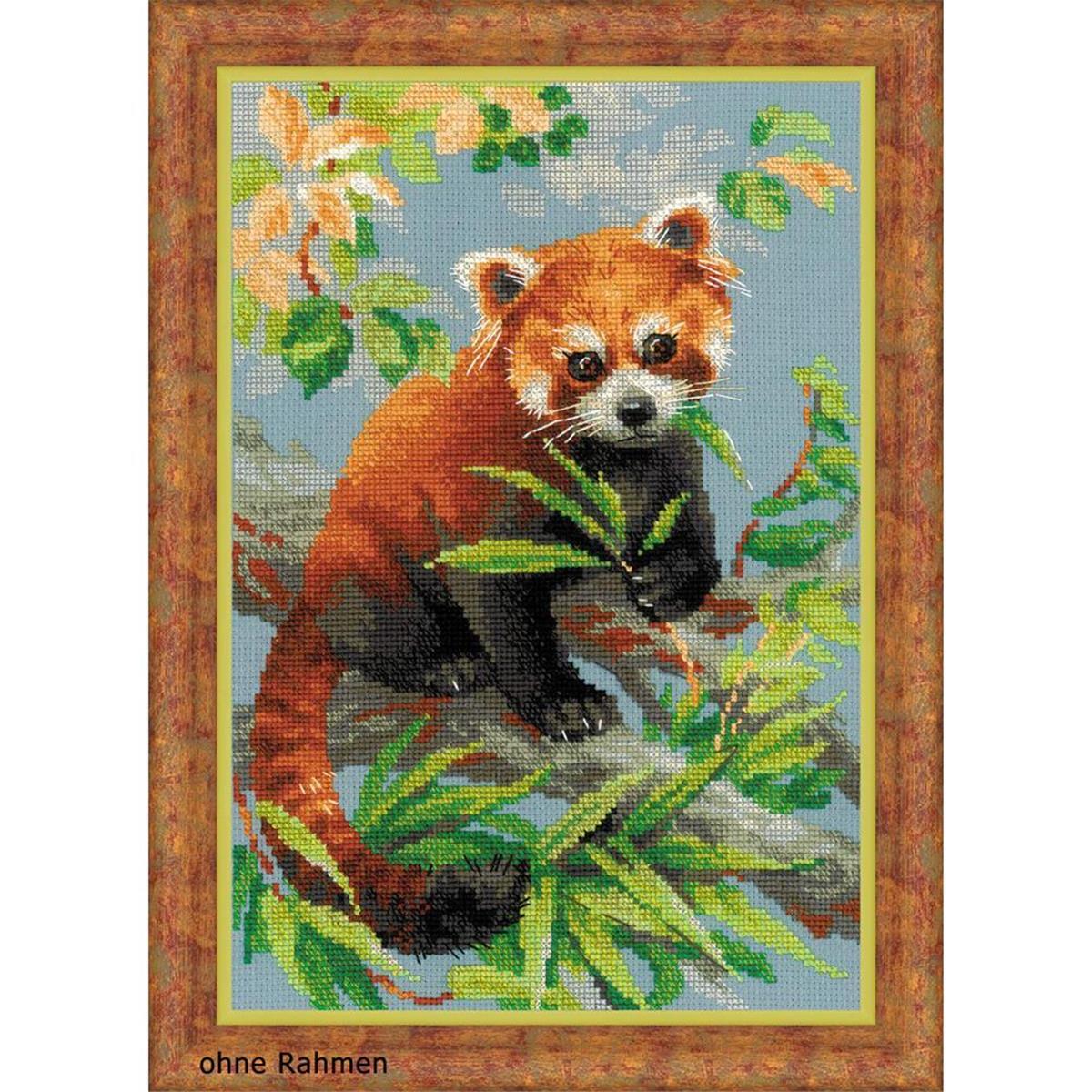 Riolis counted cross stitch Kit Red Panda, DIY