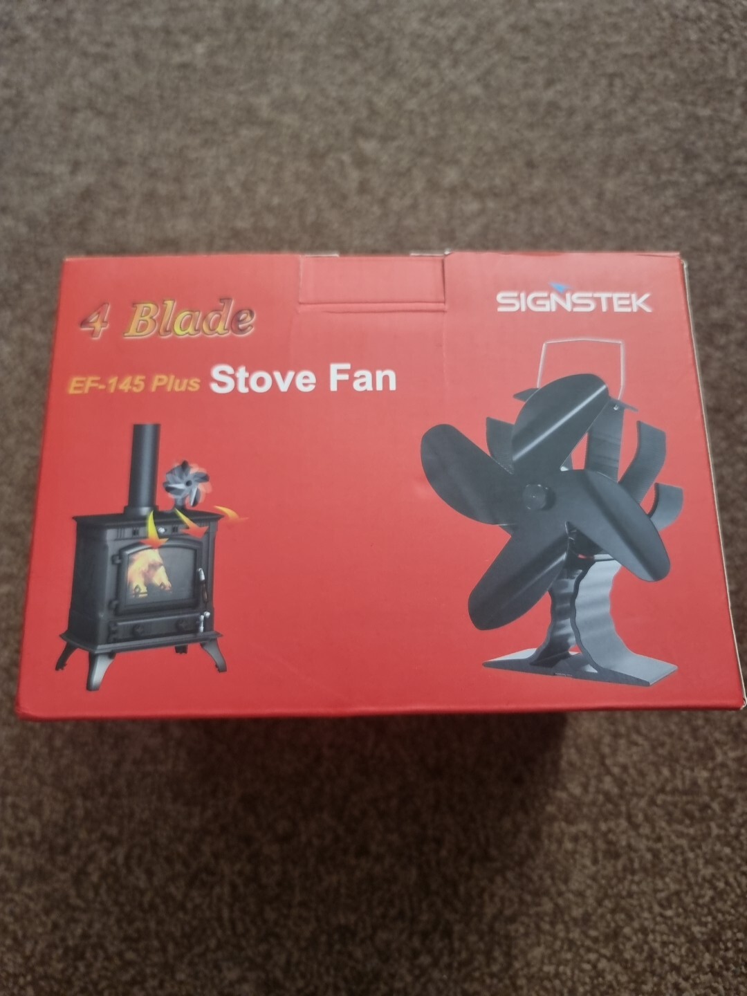 VonHaus 14/061 Wood Stove Fan Black 702895064586 eBay