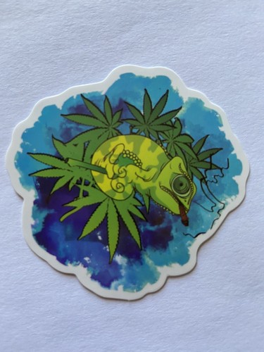 10 Adesivi Sticker Vinile Marijuana Ganja Bob Marley Weed Cannabis - Foto 9 di 11