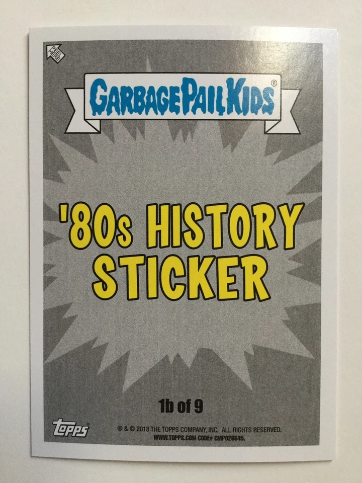 Garbage Pail Kids Topps 2018 Sticker We Hate The ‘80s History Wrecked Ronald 1b - Image 2 of 2