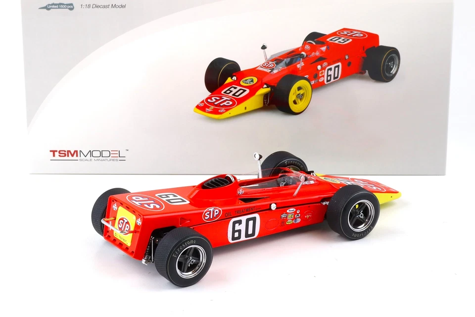 1:18 TSM Modello 1968 Team Lotus Tipo 56 Indy 500 J.Leonard #60 Die-Cast - Immagine 3 di 4