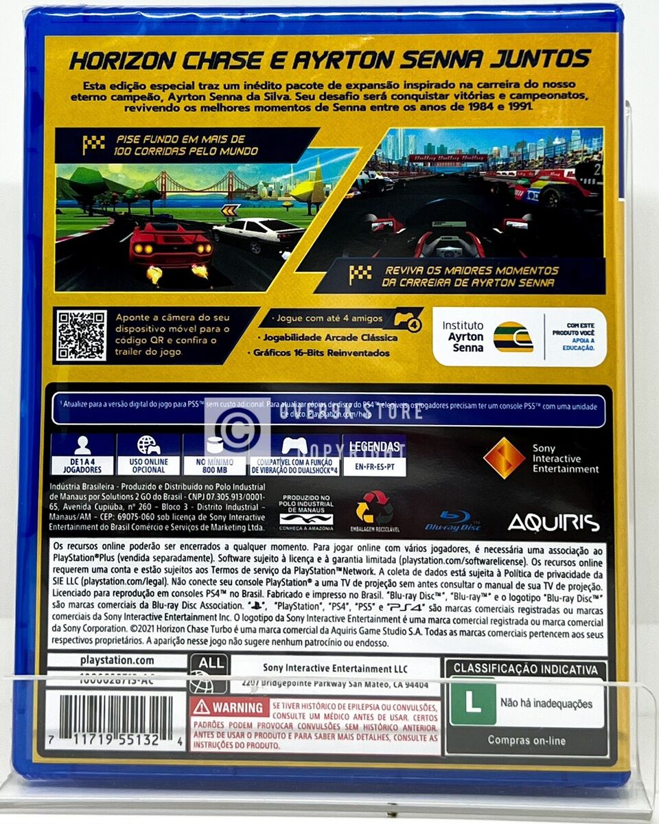 Controle sem Fio Sony DualShock 4 Preto para Playstation 4 + Jogo Horizon  Chase Turbo Senna Sempre para PS4 – Marketplace Triibo