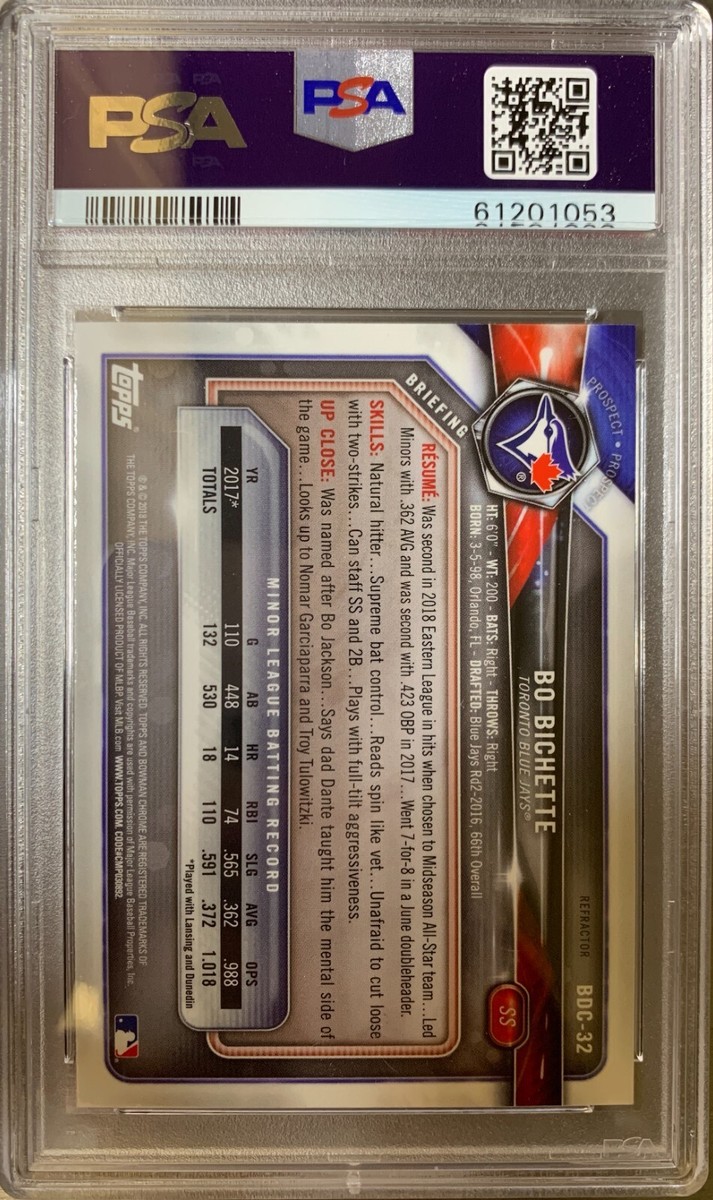 BO BICHETTE 2018 Bowman DRAFT CHROME- REF. - BATTING #BDC32