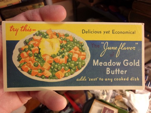 RARE OLD VTG ANTIQUE ADVERTISING CARD: "THE JUNE FLOWER OF MEADOW GOLD BUTTER" - Picture 5 of 7