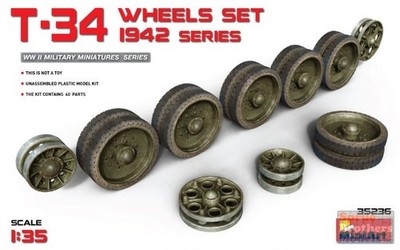 MIA35236 1:35 MiniArt T-34 Wheels Set 1942 Series