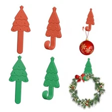 4-Pack Christmas Stockings Holder Hanger, Silicone-Wrapped Metal Design 