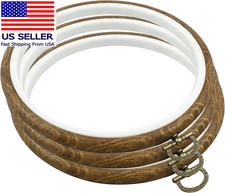 3 Pcs 17Cm/6.7" round Embroidery Hoops, Imitated Wood Display Frame Circle Embro