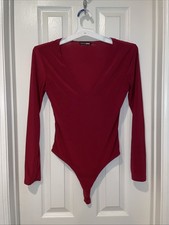 Maroon Thong Bodysuit Size S Fashion Nova