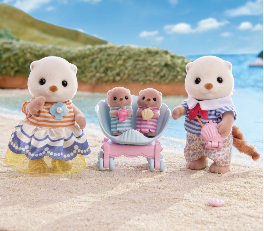 Mattel Furryville The Pandafords On Vacation Family Playset - Portable Toy Set