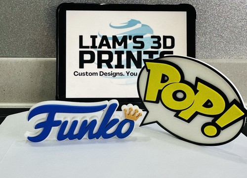 Deko Funko Pop Logo Schild Display Mancave zweifarbig - Bild 2 von 10