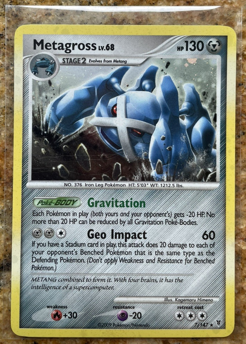 Pokemon TCG 2009 Platinum Supreme Victors Holo Metagross 7/147 (LP)