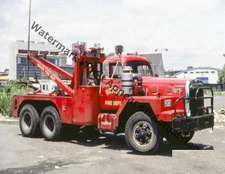 1964 F-230 TOW TRUCK BOSTON Fire Truck Photograph Print 8.5x11"